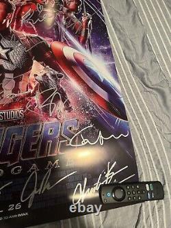 Avengers Endgame Cast Signed Poster 27x40 COA