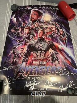 Avengers Endgame Cast Signed Poster 27x40 COA