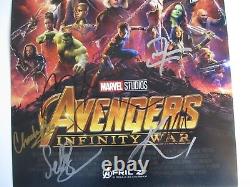 Avengers Infinity War Cast Signed 11x17 Photo Chadwick Boseman 9+ Dc/coa Proof