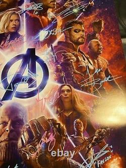 Avengers Infinity War Cast Signed Poster Stan Lee & Chadwick Boseman Auto COA