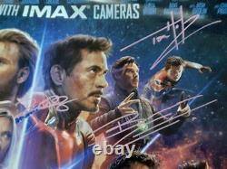 Avengers Infinity War Movie Poster CAST SIGNED Chadwick Boseman Panther