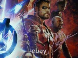 Avengers Infinity War Movie Poster CAST SIGNED Chadwick Boseman Panther