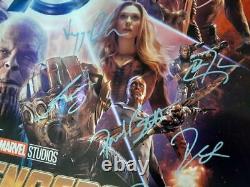 Avengers Infinity War Movie Poster CAST SIGNED Chadwick Boseman Panther