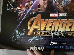 Avengers Infinity War Movie Poster CAST SIGNED Chadwick Boseman Panther