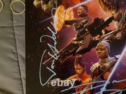 Avengers Infinity War Movie Poster CAST SIGNED Chadwick Boseman Panther