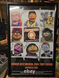 Avenue Q Cast Signed Framed Poster