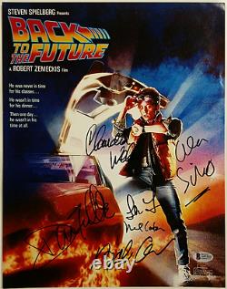 BACK TO THE FUTURE Cast (6) Signed 11x14 Photo THOMPSON + WELLS Beckett BAS COA