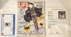 BATMAN LIFE MAGAZINE 1966 Cast Signed Adam West