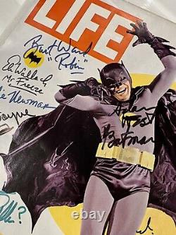 BATMAN LIFE MAGAZINE 1966 Cast Signed Adam West