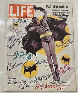 BATMAN LIFE MAGAZINE 1966 Cast Signed Adam West