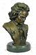 Beethoven 100% Pure Bronze Cast Stone Milo Original Signed Bust Sculpture 12'