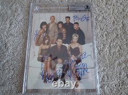 BEVERLY HILLS 90210 Complete Cast Signed 8x10 PHOTO BECKETT COA SLAB withProof