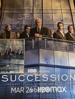 BRIAN COX HBO Cast Signed SUCCESSION 27x40 Original Movie Poster withCOA SNOOK