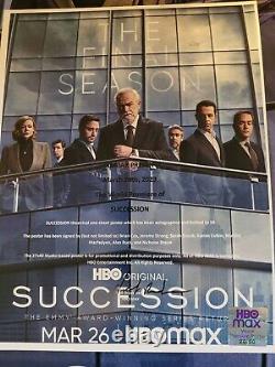 BRIAN COX HBO Cast Signed SUCCESSION 27x40 Original Movie Poster withCOA SNOOK