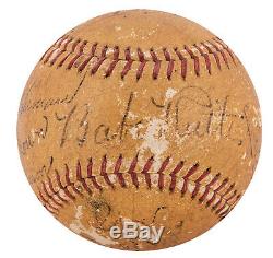 Babe Ruth & Gary Cooper Signed 1942 Lou Gehrig Pride Of The Yankees Cast Ball