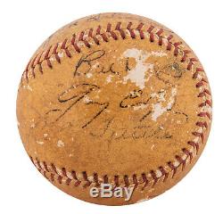 Babe Ruth & Gary Cooper Signed 1942 Lou Gehrig Pride Of The Yankees Cast Ball