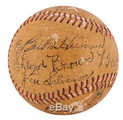 Babe Ruth & Gary Cooper Signed 1942 Lou Gehrig Pride Of The Yankees Cast Ball