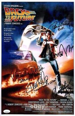 Back To The Future 11x17 Photo Poster Cast x5 Signed Fox Lloyd +3 JSA