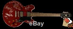 Back To The Future Cast Signed Guitar Michael J Fox Rare Inscriptions Auto Bas