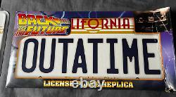 Back to the Future FOX+ Cast Signed Outatime License Plate Autograph JSA COA