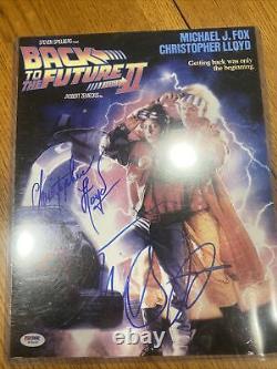 Back to the future cast signed poster