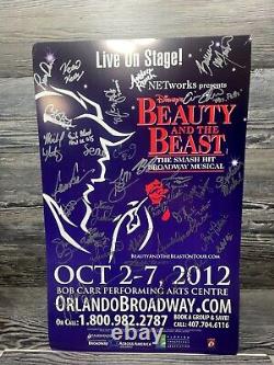 Beauty And The Beast, Cast Signed, Broadway On Tour, Orlando, Window Card/poster