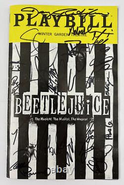 Beetlejuice, Cast Signed, Playbill, August 2019, Winter Garden Theatre