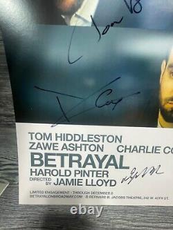 Betrayal @ Bernard Jacobs Theatre, Cast Signed, Broadway Window Card/poster Rare