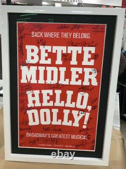 Bette Midler Hello Dolly Cast Signed Window Card Broadway