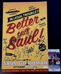 Better Call Saul Cast Signed x7 11x17 Poster Autographed Vince Gilligan JSA COA