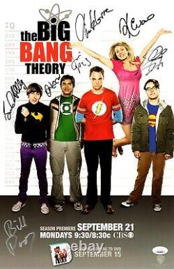 Big Bang Theory Cast Signed 11X17 Poster 7 Autos Parsons Cuoco JSA XX29648