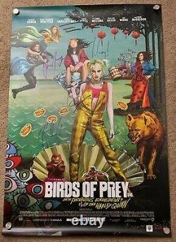 Birds of Prey DS Movie Poster CAST SIGNED Premiere Harley Quinn Batman DC Comics