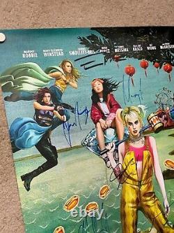 Birds of Prey DS Movie Poster CAST SIGNED Premiere Harley Quinn Batman DC Comics
