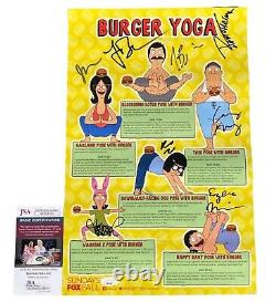 Bobs Burgers Cast Signed 2018 Sdcc 11x17 Burger Yoga Promo Poster Jsa Coa