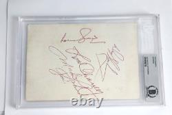 Bonanza Cast Signed 5 X 7 Show Postcard Lorne Greene Dan Blocker Michael Landon