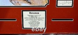 Bonanza Cast Signed Cuts + Photo Dan Blocker Michael Landon Pernell Roberts BGS