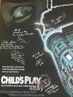 Brad Dourif Signed Childs Play Cast Signed Movie Poster Original Ds Beckett