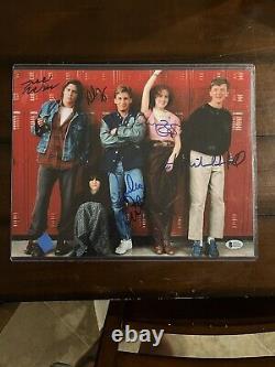Breakfast Club Full Cast Signed 11x14 BAS & Official Pix Certified All 5 Signed