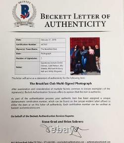 Breakfast Club (all 5) cast signed 8x10 Photo with Beckett BAS COA Ringwald HALL