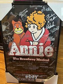 Broadway Window Card Cast Signed Rare Broadway Walnut Street Theatre. Annie