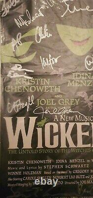 Broadway's Wicked Original Cast SIGNED Poster Idina Menzel Kristin Chenoweth