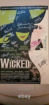 Broadway's Wicked Original Cast SIGNED Poster Idina Menzel Kristin Chenoweth