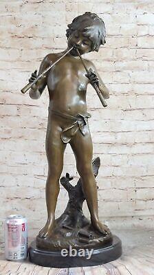 Bronze Sculpture Hot Cast Signed Original Zhang Nude Male Lost Wax Method Gift
