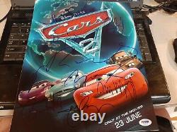 CARS 2 signed 11x14 cast photo by 8 incl Wilson, Hunt, Paisley, Montegna. PSA