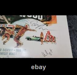 CAST SIGNED ONCE UPON TIME IN HOLLYWOOD 27x40 POSTER Robbie, Tarantino, DiCaprio