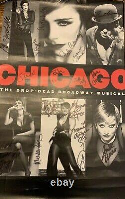 CHICAGO BROADWAY Window Card SIGNED BY BEBE NEUWIRTH and Entire Original Cast