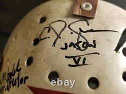 CJ Graham Cast Signed Jason Mask Friday the 13th Part 6 Darcy, Thom, Tom. Tommy