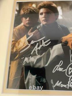 COREY FELDMAN JEFF COHEN + GOONIES CAST CUSTOM FRAMED 16x16 PHOTO SIGNED JSA COA