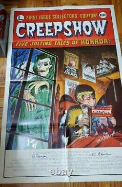 CREEPSHOW original theater poster SIGNED BY CAST with 13 AUTOGRAPHED SIGNATURES