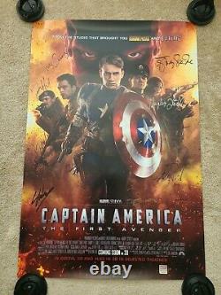 Captain America The First Avenger 27x40 Cast Signed Movie Poster (Stan Lee)